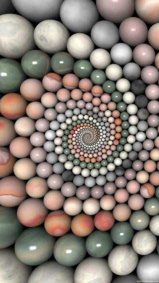 Colorful Circle Light Stone Wallpaper HD