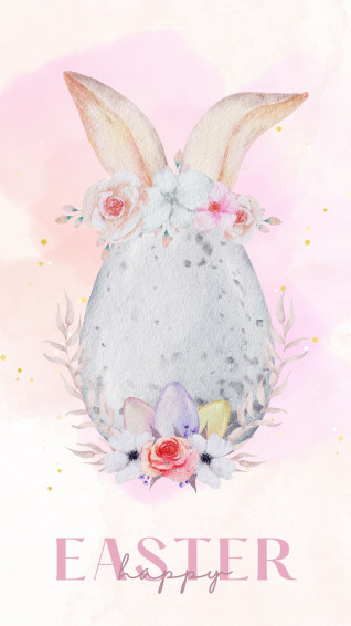 Pink Aesthetic Watercolor Happy Easter Phone Wallpaper Wailf1rpebm