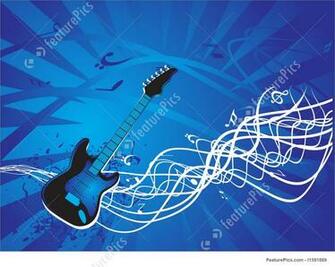Musical Instruments Abstract Grunge Instrument On Blue