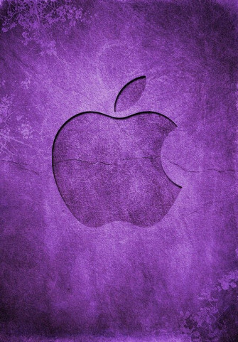 Purple Apple iPad Wallpaper Logo