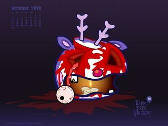 October Wallpaper Calendar Happy Tree Friends