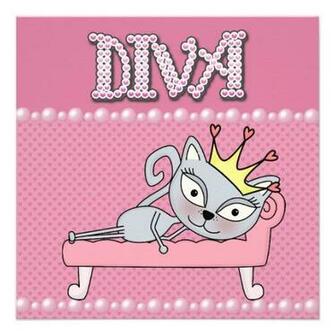 Cute Pink BirtHDay Party Diva Kitty Cat Square Paper