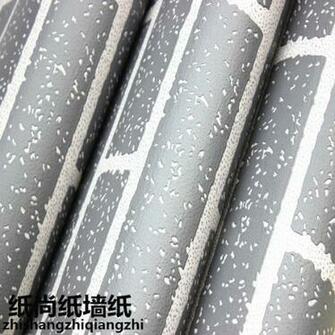 Modern Concrete Block Wall Paper Pvc Plastic Vinyl Brick Wallpaper