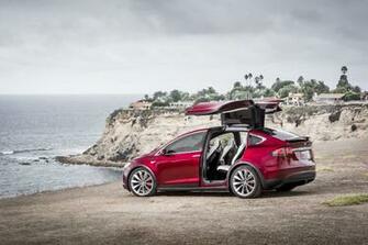 Wallpaper Wednesday Tesla Model X Black Red Inside Evs