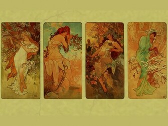 Wallpaper Photo Art Alphonse Mucha