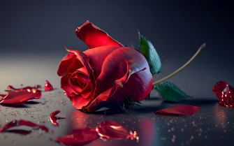 Rose Flower Wallpaper 4k Ai Art Red Petals 5k