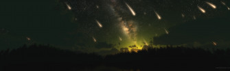 Meteors Dark Night Wallpaper HD Digital Universe 4k Image