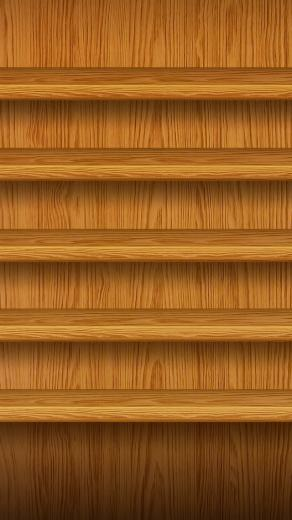 Wood Shelf HD iPhone Wallpaper