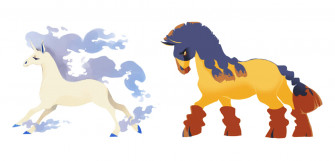 Mudsdale Behind Rapidash Luv0jypfqi0pcneg Wallpaper