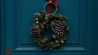 Wallpaper Wreath Flowers Decoration Christmas