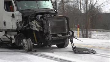Trucks In Wreckage After Scary Pileup On Interstate Wfaa