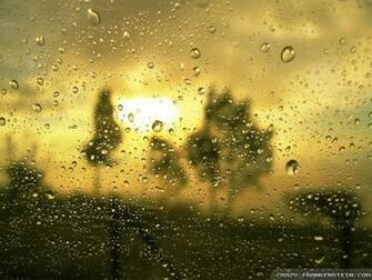 On Sunset Romantic Rain Wallpaper