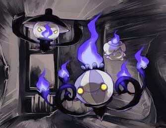 Litwick Lampent Chandelure Pokemon Ghost