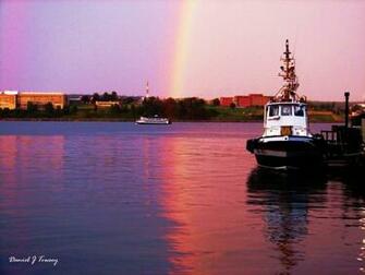 Arc En Ciel Sur Le Port De Halifax Wallpaper