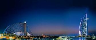 HD Background Dubai Burj Al Arab And Jumeirah Beach Hotel Night