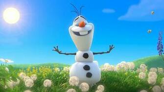 Olaf Frozen Wallpaper In Summer Happy Snowman