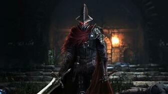 Man Wearing Red Cloak And Black Armor Wallpaper HD