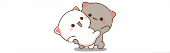 Peach And Goma Cats Kawaii Cute Ultra HD Desktop Background