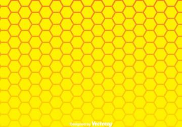 Yellow Honeycomb Background Vectors Clipart