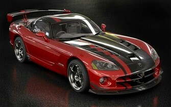 Auto Achtergrond Met Een Rode Dodge Viper Srt HD