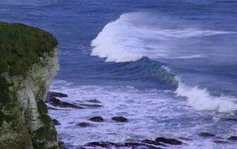 Wallpaper Ocean Cliff