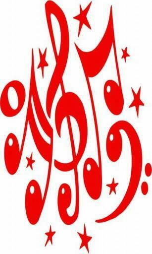 Red Music Notes Wallpaper Bigger Live