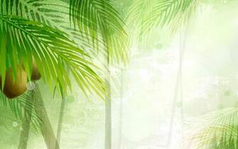 Palm Trees In The Sun Wallpaper