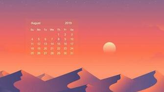 August Calendar Wallpaper In