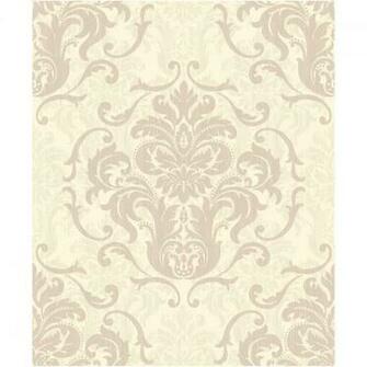 Interiors Chelsea Taupe Cream Damask Wallpaper