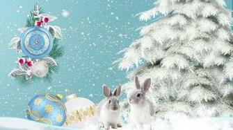 Kerstmis Voor Konijnen Wallpaper