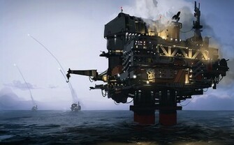 Oil Rig Wallpaper And Aircraft Carriers