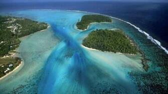 French Amazing Beaches Islands Moorea Ocean Wallpaper Display