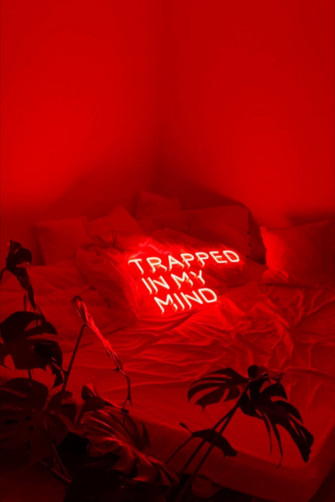 Aesthetic Vintage Neon Red Wallpaper