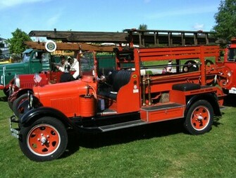 Red Stockholm Old Fire Engine Cars Other HD Desktop Wallpaper