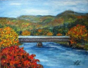 Amazon Cornish Windsor Bridge Nh And Vermont Original Print