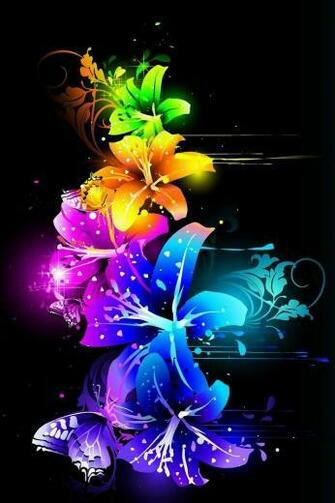 Colors Wallpaper Bright Neon Background Flowers Pretty