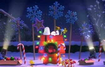 Wallpaper The Peanuts Christmas Snoopy Woodstock Beagle