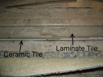 Laminate Tile Flooring In Bathroom Over Ceramic
