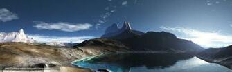 Wallpaper Mountains Rock Lake Panorama Desktop