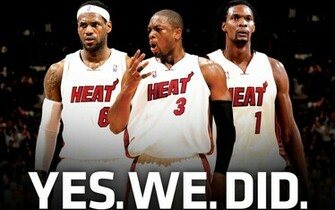 Nba Wallpaper Miami Heat Lebron James Dwyane Wade Chris Bosh