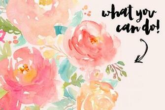 Watercolor Peonies Clip Art Collection Angie Makes