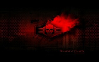Fire Red Skulls Blood Flow 3d Abstract Art Hardcore Metalic Skull