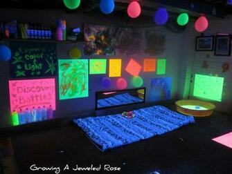 Black Light Themed Party For Kids Growing A Jeweled Rose