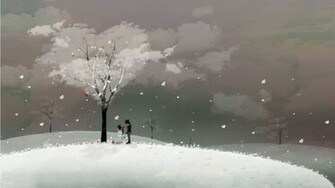Painted Winter Love Couple X Close