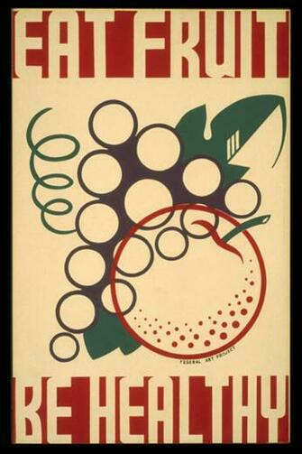 Eat Fruit Be Healthy Vintage Food And Drink Posters Wallpaper Image