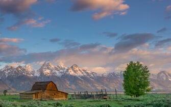 Wallpaper Grand Teton Rocky Mountains Sunrise Morning