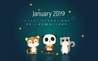 January HD Calendar Wallpaper