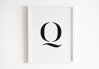 Letter Q Wall Art Printable Digital Able Wallpaper