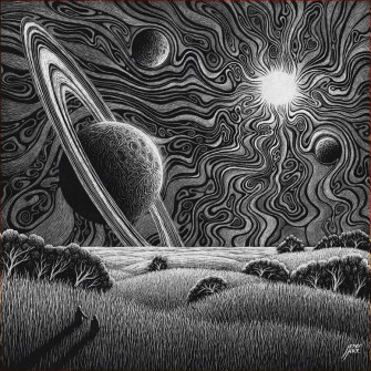 Intricate Black And White Drawing Wallpaper