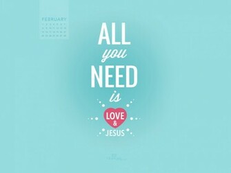 February Love And Jesus Desktop Calendar Monthly
